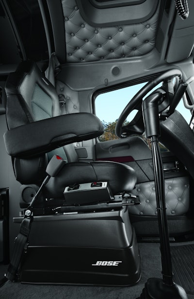 The Bose Ride will be produced “on a build-to-order basis for fleets at the end of March,” and after that for owner-operators, said Mike Rosen, a chief engineer.