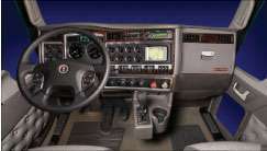 The T660 dash offers access within an arm’s reach of everything needed while driving, as well as an enhanced driver display system.