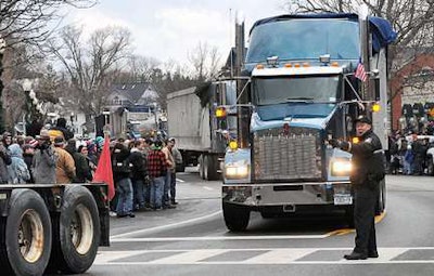 Truck protest convoy in New York, 2008