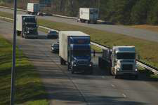 Trucks On Highway Od