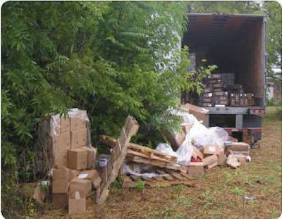 Dallas police say this cargo heist was foiled in 2008 when a patrol officer spotted the stolen trailer in a field.