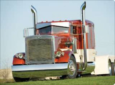 Kevin McIntyre’s limited mileage 1984 Peterbilt 359 extended hood, built by Outlaw Customs and this year’s winner at the Louisville Big Rig Build-Off, will be vying for Best of Show honors at Custom Rigs' Pride and Polish.