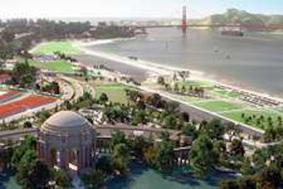 Rendition of Doyle Drive in San Francisco.