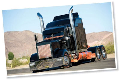 Boots Chivington’s 2000 Kenworth W900L, from Chivington Trucking, Vernal, Utah, took Best of Show in Limited Mileage Bobtail.