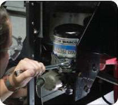 Regular servicing of the air dryer can help prevent leaks by keeping the various system valves in good condition.