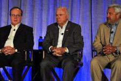 (Left to right) Max Fuller of U.S. Xpress, Leo Suggs of Greatwide Logistics Services and Tom Kretsinger of American Central Transport