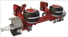 Hendrickson’s Intraax suspension integrates the trailer axle into the beam, reducing the number of parts that can wear out.