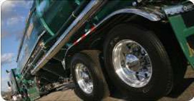 Wide-base single tires, such as Michelin’s X One, reduce equipment weight and can be spec’d for hauling maximum load weights.