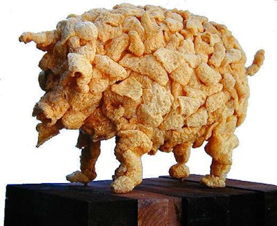 Pork Rind sculpture by Stuart L. Wagner