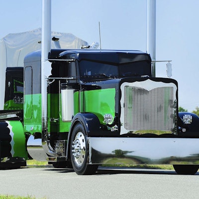 Beth Roccapriore's Peterbilt 379, Widow Maker, will be among Pride & Polish contestants at Charlotte.