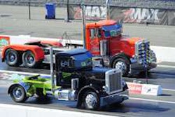 Trucks line up to drag in Charlotte. (Photo Bruce W. Smith)