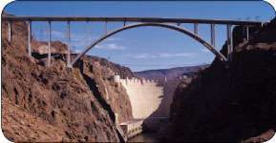 The Mike O’Callaghan-Pat Tillman Memorial Bridge eliminates a 75-mile detour from truckers running between Arizona and Nevada.