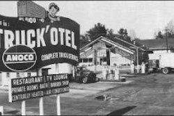 The November 1961 Reader’s Digest featured The Truck ’Otel, now razed but then 5 miles south of Fayetteville, N.C., on U.S. Highway 301. Overdrive described it as “one of the newer, better truck stops on the East Coast” in the Feb.-March 1962 issue. Services included new showers, a large lounge, a barber shop, warehouse storage, ice and scales.