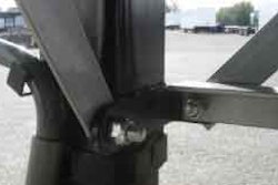 To fully maintain landing gear, inspect the six areas noted above for legs and their mountings. Irregular cranking means the gearbox has worn out. Usually the defective leg is replaced. All bolts and nuts are normally replaced, too, but the braces and cross-shaft are reused. The ears that hold the lower braces to the legs must be welded.