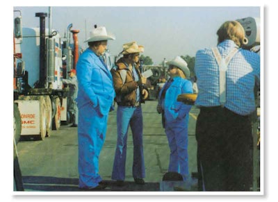 Jerry Reed, second from left, portrayed Snowman in the first two “Smokey” movies and was Bandit in “Smokey, Part 3.” He wrote and sang the movie’s hit theme song, “Eastbound and Down,” and drove the Kenworth W900As in the first film and the General’s Quarters GMC in the sequel, leading the way in truck scenes and races.