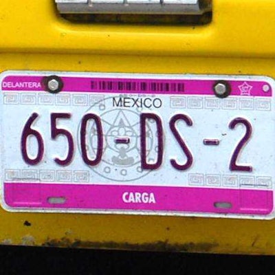 Mexican Truck Lic Plate Square2
