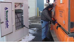 Steve Duley of Schneider reports only one incident of DEF going into the diesel tank, and the problem was fixed with minimal downtime. It happened because the restrictor in the filler neck had fallen out.