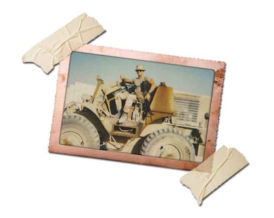 During his tour in Saudi Arabia in 1990, during Desert Storm, Smith drove bulldozers, road graders, forklifts and loaders.