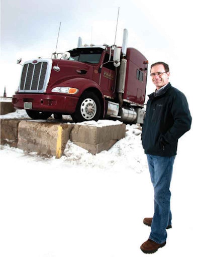 With his 2009 Peterbilt 386, Bryan Smith hauls John Deere tractors and equipment nationwide to dealers and raw materials back to factories. The 20-year owner-operator hit 2 million safe miles last year.