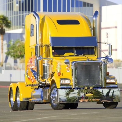 Michael Most's Legends & Heroes, a 1998 Freightliner Classic, won Best of Show Working Bobtail at the 2010 Great West Truck Show.