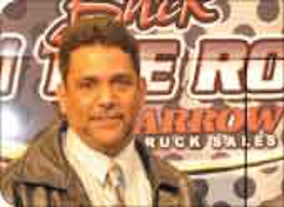 David Acosta received a 2007 truck and a one-year driving agreement as part of his selection as Arrow Truck Sales’ Back on the Road recipient.