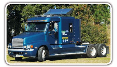 Johnson bought his 1997 Freightliner Century Class new and has put more than 960,000 miles on it at an average 6.37 mpg. A Turbo Wing on top of the tractor enhances aerodynamics.