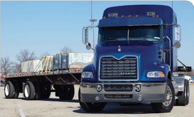 The mDrive starts out by sensing weight — in the case of this test drive hauling granite blocks, more than 79,000 pounds.