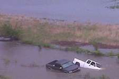 Flooding on U.S. 30 near I-29 in Iowa. (Courtesy Iowa Dept. of Transportation)