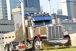 Bill Sandvik’s 2005 Peterbilt 379 won the inaugural Pride & Polish national championship series in the Working Bobtail category.