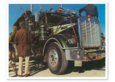 The Kenworth Claude Atkins drove in the 1975 TV series Movin’ On was similar to the 1974 W900 model Les Wilderman bought for his first truck, still in use.