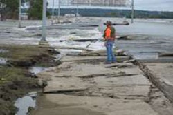 Flooded I-680 near Council Bluffs, Iowa. (Courtesy of Iowa Department of Transportation)