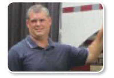 Jay Olmstead says if he has to give up his carrier’s only trailer equipped with an aero tail and under-trailer skirts, he’ll buy his own and outfit it with the fuel-saving attachments.