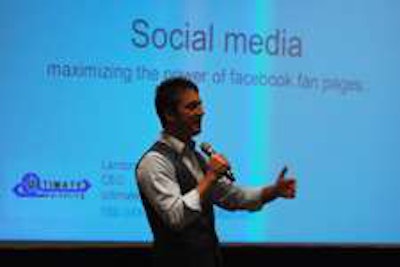 Ultimate Marketing CEO Landon Middleton presented at the convention on using Facebook fan pages to network and promote businesses and causes. (Photo Todd Dills)