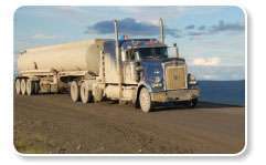 The Haul Road is ice-free in summer, but constant rutting of the road takes a heavy toll on equipment.