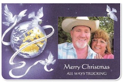 Mark Arnold and wife Terri riffed on the word always to form their company name, All Ways Trucking. The name and slogan, “Always dependable,” go on email, scans, cards and his truck.