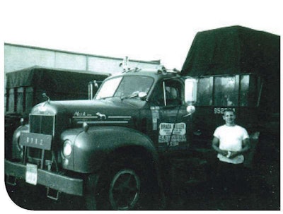 Channing’s first trucking job in 1966 at age 25 was driving this 1959 B61 Mack with a 190-hp 673 Mack engine.
