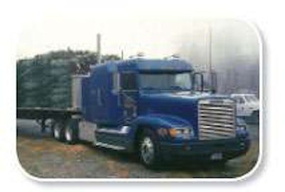 Albert hauled Christmas trees from North Carolina to Maryland with his 1996 Freightliner FLD 120 when he started Albert Transport.