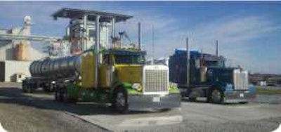 Bill Cyphers, owner and part operator of Kansas-based Dale Barnes Trucking fleet, says a steady uptick in freight and rates for his tank-hauling business has made big investments possible, such as two brand-new tank trailers (about $80,000 per) last year. As his son Zachary gets into the business with the 2003 Peterbilt 379 pictured (the Kenworth is Bill’s), the firm seeks more opportunites.