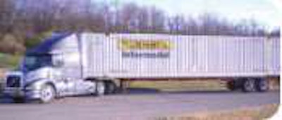 Ohio owner-operator James Butler (left) has hit the jackpot with intermodal container moves. He’s leased to J.B. Hunt.