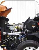 Thanks to careful design of the hood and engine, access to all major engine systems — antifreeze, power steering fluid, engine oil — is a snap.