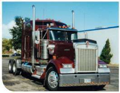 McCann upgraded a 1998 Kenworth he once owned with new bumper and lights.