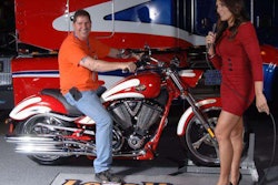 Steve Wright On His Prize Bike