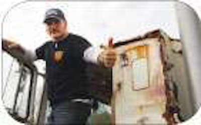 What do you do if you find a safe in the floor of the Evel Knievel haul rig? You open it, of course. We joined Robb Mariani (pictured) with Brad Wike and Wike’s lead mechanic, Frank Phipps, for a little safe-cracking fun. Shoot the QR code for video of the process or see “Overdrive videos” at OverdriveOnline.com, where you’ll also find a video tour of the truck and trailer. Photo galleries are in Feb. 17 and 20 posts at the Channel 19 blog: OverdriveOnline.com/channel19.