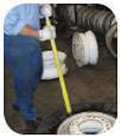 A slide hammer applies the force needed to separate the bead from the rim without damaging it.