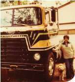Linda Severson (with then-pet Algernon) joined her husband in business ownership in the mid-1970s with this 1972 International. She and Larry learned a hard tax lesson after a preparer advised against quarterly payments, thinking investment in the truck would offset taxes owed. The business ended up $10,000 in debt to the feds, which the young owner-operator paid off in increments. Today, Linda keeps close track of the balance sheet and uses a different preparer, Chris Meyer of Transportation Accounting Services in Roseville, Minn.