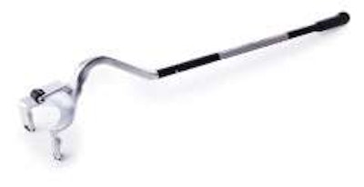 This device, used to gently work the bead off the rim, is part of a kit that allows damage-free tire work.