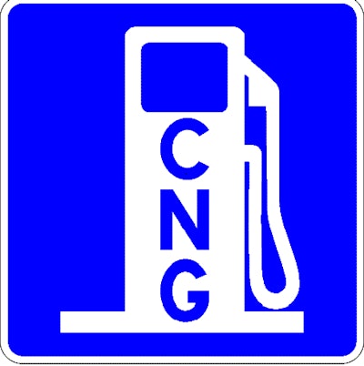 CNG / natural gas fuel sign