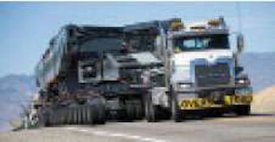 Each load required three Mack Titans