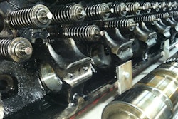 On display at the Mooresville, N.C., custom shop Outcast Kustoms is a Cummins ISX engine driven 1 million miles using exclusively recycled EcoPower oil made by Safety-Kleen.