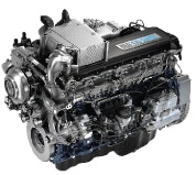 The future of Navistar’s heavy-duty engines, such as this MaxxForce 13, is in question, though the company says it plans to continue selling them.